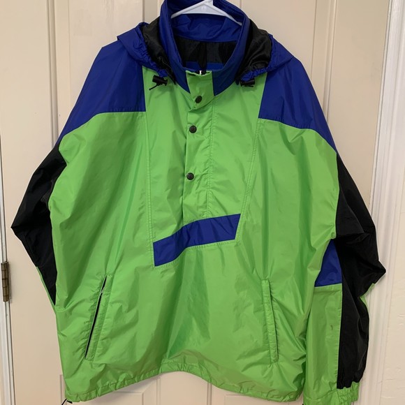 [SOLD] Vintage 90s North Face colorblock Gore-tex windbreaker pullover with hood - Picture 2 of 12